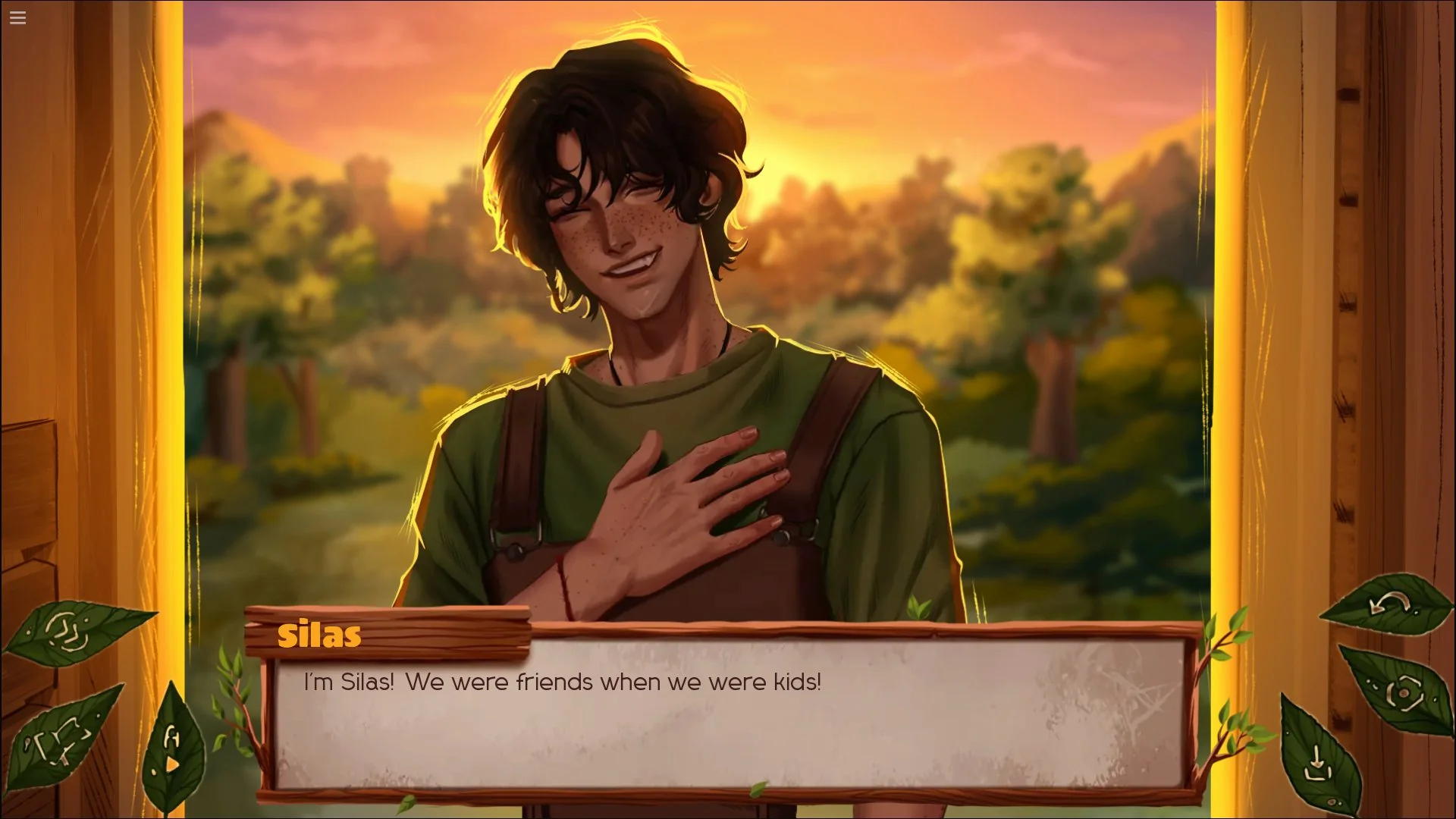 Silas introduces himself at the farm doorway